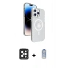 MARSİLYAN™- iPhone 15 Pro Max Kılıf Nova Modern Prime - Siyah Joko Magic 5D Cam + PVD Metal Kamera Lens - SH
