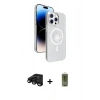 MARSİLYAN™- iPhone 15 Pro Max Kılıf Nova Modern Prime - Siyah Joko Magic 5D Hayalet Cam + Siyah Raze Metal Kamera Lens