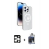 MARSİLYAN™- iPhone 15 Pro Max Kılıf Nova Modern Prime - Siyah Vanessa Magic Cam + PVD Metal Kamera Lens - GS