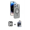 MARSİLYAN™- iPhone 15 Pro Max Kılıf Nova Modern Prime - Siyah Vanessa Magic Cam + PVD Metal Kamera Lens - GS