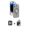 MARSİLYAN™- iPhone 15 Pro Max Kılıf Nova Modern Prime - Siyah Vanessa Magic Cam + PVD Metal Kamera Lens - SH