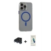 MARSİLYAN™- iPhone 15 Pro Max Kılıf Odak Form Özel Seri - Şeffaf Pasifik Cam Ekran Koruyucu + Raze Metal Kamera Lens - LT