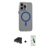 MARSİLYAN™- iPhone 15 Pro Max Kılıf Odak Form Özel Seri - Şeffaf Pasifik Cam Ekran Koruyucu + Raze Metal Kamera Lens - GS