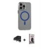 MARSİLYAN™- iPhone 15 Pro Max Kılıf Odak Form Özel Seri - Siyah Bilvis Hayalet Cam Ekran Koruyucu + Raze Metal Kamera Lens - GS