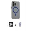 MARSİLYAN™- iPhone 15 Pro Max Kılıf Odak Form Özel Seri - Siyah Joko Magic 5D Cam + PVD Metal Kamera Lens - LT