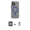 MARSİLYAN™- iPhone 15 Pro Max Kılıf Odak Form Özel Seri - Siyah Joko Magic 5D Cam + PVD Metal Kamera Lens - GI