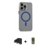 MARSİLYAN™- iPhone 15 Pro Max Kılıf Odak Form Özel Seri - Siyah Joko Magic 5D Hayalet Cam + Raze Metal Kamera Lens - TMGI