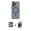 MARSİLYAN™- iPhone 15 Pro Max Kılıf Odak Form Özel Seri - Siyah Vanessa Magic Cam + PVD Metal Kamera Lens - LT