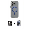 MARSİLYAN™- iPhone 15 Pro Max Kılıf Odak Form Özel Seri - Siyah Vanessa Magic Cam + PVD Metal Kamera Lens - TU