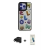 MARSİLYAN™- iPhone 15 Pro Max Kılıf Odak Klasik Serisi - Şeffaf Pasifik Cam Ekran Koruyucu + Raze Metal Kamera Lens - SH