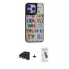 MARSİLYAN™- iPhone 15 Pro Max Kılıf Odak Klasik Serisi - Şeffaf Pasifik Cam Ekran Koruyucu + Raze Metal Kamera Lens - TMGI