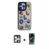 MARSİLYAN™- iPhone 15 Pro Max Kılıf Odak Klasik Serisi - Siyah 360 Mat Full Body Arka Koruyucu + PVD Metal Kamera Lens - GS