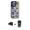 MARSİLYAN™- iPhone 15 Pro Max Kılıf Odak Klasik Serisi - Siyah 360 Mat Full Body Arka Koruyucu + Lacivert Raze Metal Kamera Lens