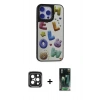 MARSİLYAN™- iPhone 15 Pro Max Kılıf Odak Klasik Serisi - Siyah 360 Mat Full Body Arka Koruyucu + PVD Metal Kamera Lens - SH