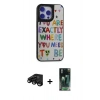 MARSİLYAN™- iPhone 15 Pro Max Kılıf Odak Klasik Serisi - Siyah 360 Mat Full Body Arka Koruyucu + Raze Metal Kamera Lens - SH