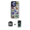 MARSİLYAN™- iPhone 15 Pro Max Kılıf Odak Klasik Serisi - Siyah 360 Mat Full Body Arka Koruyucu + PVD Metal Kamera Lens - TU