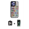 MARSİLYAN™- iPhone 15 Pro Max Kılıf Odak Klasik Serisi - Siyah 360 Mat Full Body Arka Koruyucu + PVD Metal Kamera Lens - TU