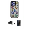 MARSİLYAN™- iPhone 15 Pro Max Kılıf Odak Klasik Serisi - Siyah 3D Antistatik Hayalet Cam Ekran Koruyucu + Raze Metal Kamera Lens - GS