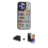MARSİLYAN™- iPhone 15 Pro Max Kılıf Odak Klasik Serisi - Siyah 3D Antistatik Mat Seramik Nano Ekran Koruyucu + Raze Metal Kamera Lens - SH
