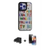 MARSİLYAN™- iPhone 15 Pro Max Kılıf Odak Klasik Serisi - Siyah 3D Antistatik Mat Seramik Nano Ekran Koruyucu + Raze Metal Kamera Lens - TMGI