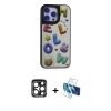 MARSİLYAN™- iPhone 15 Pro Max Kılıf Odak Klasik Serisi - Siyah 3D Antistatik Seramik Nano Ekran Koruyucu + PVD Metal Kamera Lens - LT