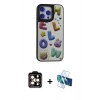 MARSİLYAN™- iPhone 15 Pro Max Kılıf Odak Klasik Serisi - Siyah 3D Antistatik Seramik Nano Ekran Koruyucu + PVD Metal Kamera Lens - TU