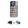 MARSİLYAN™- iPhone 15 Pro Max Kılıf Odak Klasik Serisi - Siyah 3D Antistatik Seramik Nano Ekran Koruyucu + Raze Metal Kamera Lens - TMGI