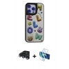 MARSİLYAN™- iPhone 15 Pro Max Kılıf Odak Klasik Serisi - Siyah 3D Antistatik Seramik Nano Ekran Koruyucu + Raze Metal Kamera Lens - LT