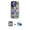 MARSİLYAN™- iPhone 15 Pro Max Kılıf Odak Klasik Serisi - Siyah 3D Antistatik Seramik Nano Ekran Koruyucu + PVD Metal Kamera Lens - GS