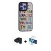 MARSİLYAN™- iPhone 15 Pro Max Kılıf Odak Klasik Serisi - Siyah 3D Antistatik Seramik Nano Ekran Koruyucu + Raze Metal Kamera Lens - LT