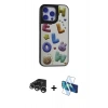 MARSİLYAN™- iPhone 15 Pro Max Kılıf Odak Klasik Serisi - Siyah 3D Antistatik Seramik Nano Ekran Koruyucu + Raze Metal Kamera Lens - GS