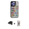 MARSİLYAN™- iPhone 15 Pro Max Kılıf Odak Klasik Serisi - Siyah Bilvis 3D Cam Ekran Koruyucu + Raze Metal Kamera Lens - GS