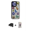 MARSİLYAN™- iPhone 15 Pro Max Kılıf Odak Klasik Serisi - Siyah Bilvis 3D Cam Ekran Koruyucu + Raze Metal Kamera Lens - TMGI