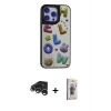 MARSİLYAN™- iPhone 15 Pro Max Kılıf Odak Klasik Serisi - Siyah Bilvis 3D Cam Ekran Koruyucu + Raze Metal Kamera Lens - GS