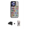 MARSİLYAN™- iPhone 15 Pro Max Kılıf Odak Klasik Serisi - Siyah Bilvis 3D Cam Ekran Koruyucu + Raze Metal Kamera Lens - TMGI