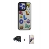 MARSİLYAN™- iPhone 15 Pro Max Kılıf Odak Klasik Serisi - Siyah Bilvis 3D Mat Cam Ekran Koruyucu + Lacivert Raze Metal Kamera Lens