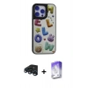 MARSİLYAN™- iPhone 15 Pro Max Kılıf Odak Klasik Serisi - Siyah Bilvis 5in1 3D Magic Cam Ekran Koruyucu + Lacivert Raze Metal Kamera Lens