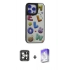 MARSİLYAN™- iPhone 15 Pro Max Kılıf Odak Klasik Serisi - Siyah Bilvis 5in1 3D Magic Cam Ekran Koruyucu + PVD Metal Kamera Lens - GI
