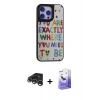 MARSİLYAN™- iPhone 15 Pro Max Kılıf Odak Klasik Serisi - Siyah Bilvis 5in1 5D Magic Hayalet Cam Ekran Koruyucu + Raze Metal Kamera Lens - GS