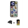 MARSİLYAN™- iPhone 15 Pro Max Kılıf Odak Klasik Serisi - Siyah Buffer Cam Ekran Koruyucu + Raze Metal Kamera Lens - GS