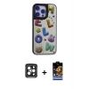 MARSİLYAN™- iPhone 15 Pro Max Kılıf Odak Klasik Serisi - Siyah Buffer Hayalet Cam Ekran Koruyucu + PVD Metal Kamera Lens - SH