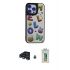 MARSİLYAN™- iPhone 15 Pro Max Kılıf Odak Klasik Serisi - Siyah Polymer Nano Ekran Koruyucu + Raze Metal Kamera Lens - LT