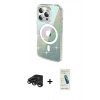 MARSİLYAN™- iPhone 15 Pro Max Kılıf Odak Modern Serisi - Şeffaf Pasifik Cam Ekran Koruyucu + Raze Metal Kamera Lens - TMGI