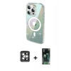 MARSİLYAN™- iPhone 15 Pro Max Kılıf Odak Modern Serisi - Siyah 360 Mat Full Body Arka Koruyucu + PVD Metal Kamera Lens - GI