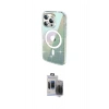 MARSİLYAN™- iPhone 15 Pro Max Kılıf Odak Modern Serisi - Siyah Vanessa Magic Hayalet Cam