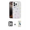 MARSİLYAN™- iPhone 15 Pro Max Kılıf Odak Prime - Şeffaf Pasifik Cam Ekran Koruyucu + PVD Metal Kamera Lens - GS