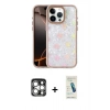 MARSİLYAN™- iPhone 15 Pro Max Kılıf Odak Prime - Şeffaf Pasifik Cam Ekran Koruyucu + PVD Metal Kamera Lens - GS