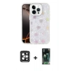 MARSİLYAN™- iPhone 15 Pro Max Kılıf Odak Prime - Siyah 360 Mat Full Body Arka Koruyucu + PVD Metal Kamera Lens - SH