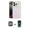 MARSİLYAN™- iPhone 15 Pro Max Kılıf Odak Prime - Siyah 360 Mat Full Body Arka Koruyucu + PVD Metal Kamera Lens - SH