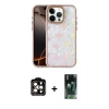 MARSİLYAN™- iPhone 15 Pro Max Kılıf Odak Prime - Siyah 360 Mat Full Body Arka Koruyucu + PVD Metal Kamera Lens - TU